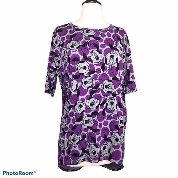LulaRoe Purple Irma Minnie Mouse Top XS - Picture 1 of 7